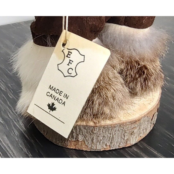 Vintage Cheeky 13" Inuit Eskimo Doll Canadian Indian Handmade with Real Fur (?) - Picture 8 of 11